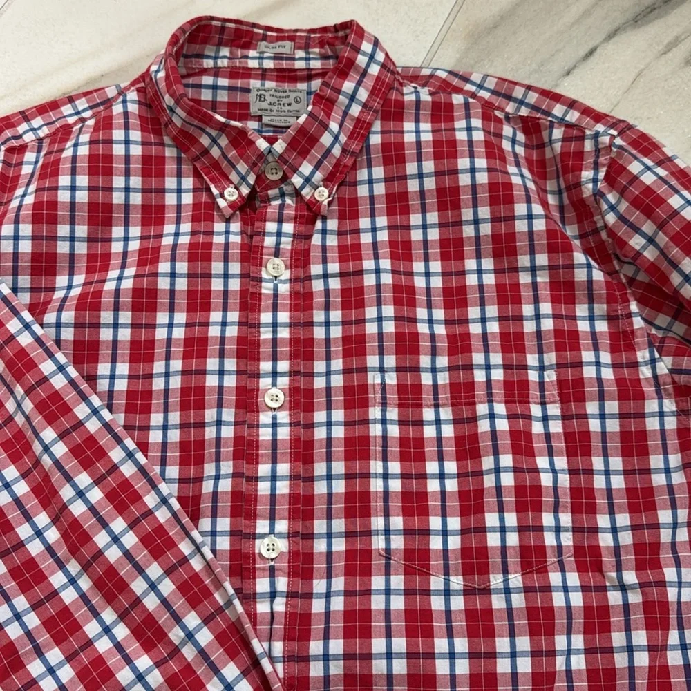 Men’s J. Crew slim fit gingham shirt